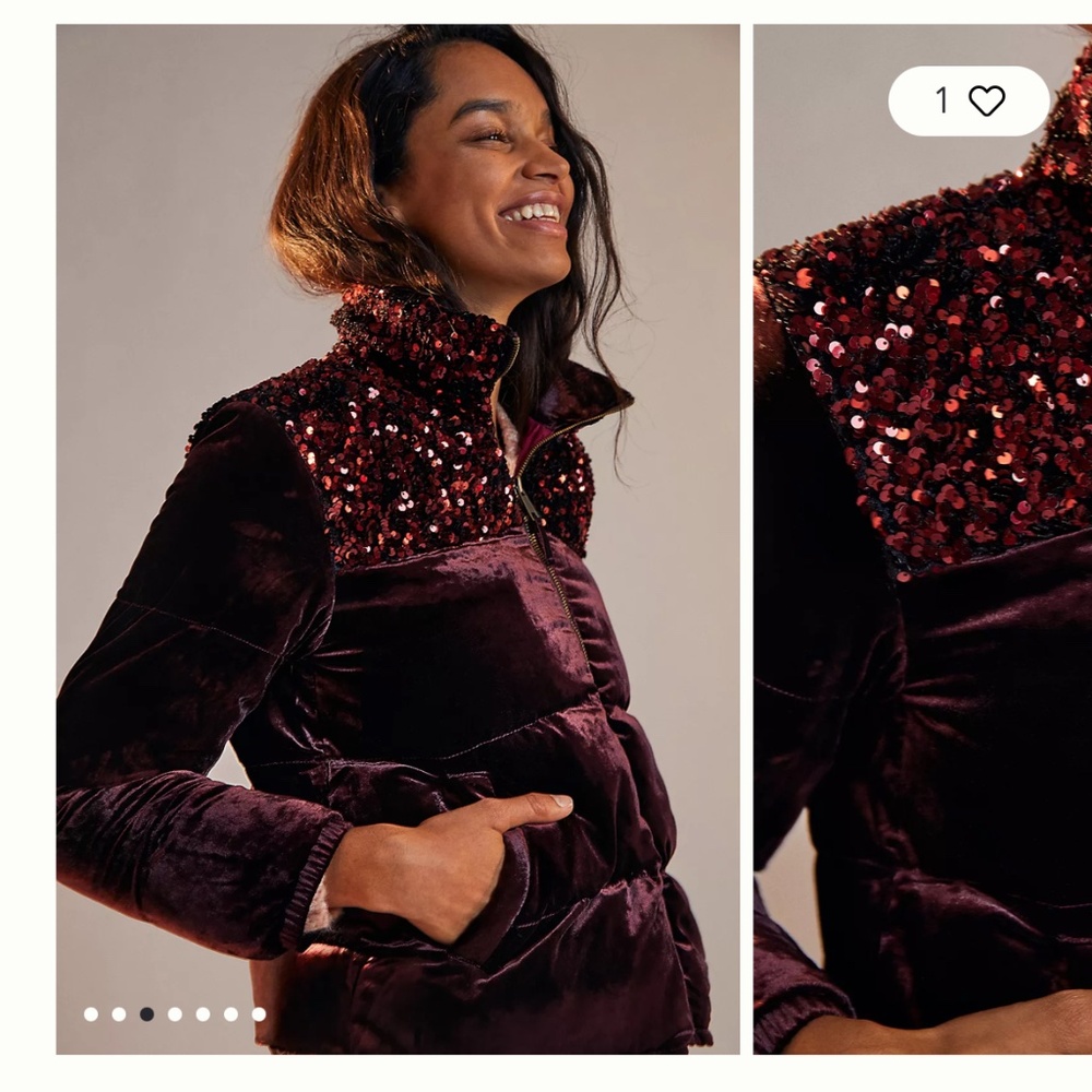 Anthropologie Maeve velvet bomber XSP